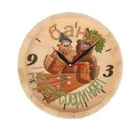 часы банные бочонок, баня друзей соединяет, 25 см, липа, добропаровъ